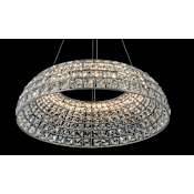 Allegri Nuvole 20" Wide LED Crystal Drum Chandelier Chrome