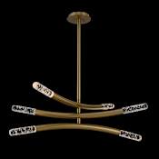 Allegri Laga 38" Wide LED Crystal Sputnik Chandelier Winter Brass