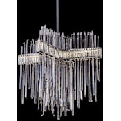 Allegri Piovere 40" Wide Crystal Pendant Chrome