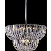 Allegri Fontana 9 Light 22" Wide Crystal Pendant Chrome