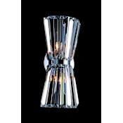 Allegri Armanno 2 Light Wall Sconce Chrome with Clear Crystals