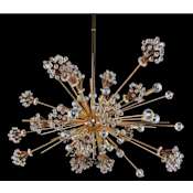 Allegri Constellation 46 Light 60" Wide Crystal Pendant 18K Gold