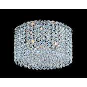 Allegri Millieu-Metro 3 Light Flush Mount Ceiling Fixture Chrome with Clear Crystals