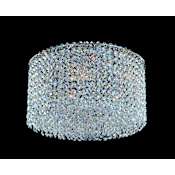 Allegri Millieu-Metro 5 Light Flush Mount Ceiling Fixture Chrome with Clear Crystals