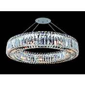 Allegri Quantum-Rondelle 9 Light Single Tier Chandelier Chrome with Clear Crystals