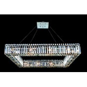 Allegri Quantum Quadro 16 Light Pendant Chrome with Clear Crystals