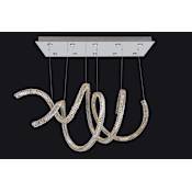 Allegri Ravina 10 Light 50" Wide LED Crystal Chandelier Chrome / Clear Firenze