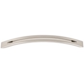 Alno Modern Slit Top 8" Center to Center Arch Bow Solid Brass Cabinet Handle / Drawer Pull Satin Nickel