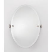 Alno Mirrors 21" W x 31" H Oval Frameless Bathroom Wall Mirror N/A