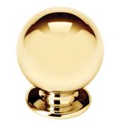 Alno Knobs 5/8 Inch Round Sphere Solid Brass Ball Cabinet Knob / Ball Drawer Knob Polished Brass