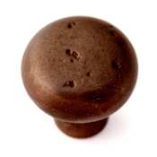 Alno Sierra 1-1/2" Round Distressed Rustic Solid Bronze Cabinet Knob / Drawer Knob Dark Bronze