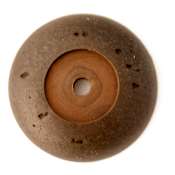 Alno Sierra 1-5/8" Round Distressed Rustic Solid Bronze Cabinet Knob Backplate Escutcheon Rosette Dark Bronze