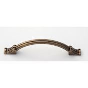Alno Fiore 4 Inch Center to Center Handle Cabinet Pull Antique English Matte