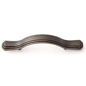 Alno Geometric 3" Center to Center Solid Brass Ridged Arch Bow Cabinet Handle / Drawer Pull Barcelona