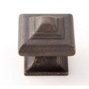 Alno Geometric 1-1/4" Square Pyramid Solid Brass Cabinet Knob / Drawer Knob Barcelona