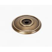 Alno Classic Traditional 1-3/8 Inch Diameter Cabinet Knob Backplate Antique English