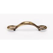 Alno Classic Traditional 3" Center to Center Solid Brass Arch Bow Cabinet Handle / Drawer Pull Antique English