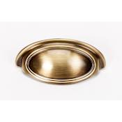 Alno Classic Traditional 3" Center to Center Solid Brass Cabinet Cup Pull / Drawer Cup Handle Antique English
