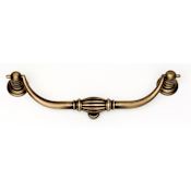 Alno Tuscany Traditional 8" Center to Center Solid Brass Drop Bail Cabinet / Drawer Pull Antique English Matte