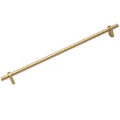 Alno Vita Bella 18" Center to Center Modern Smooth Bar Large Cabinet Handle / Drawer Bar Pull - Made in Italy Champagne