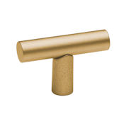 Alno Vita Bella 1-3/4" Modern Smooth T Bar Cabinet Knob / Drawer Bar Knob - Made in Italy Champagne