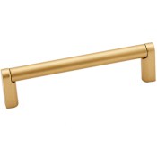 Alno Alta Moda 4" Center to Center Modern Smooth Round Cabinet Handle / Drawer Pull Champagne