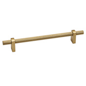 Alno Vita Bella 6" Center to Center Modern Knurled Bar Handle Cabinet Pull Champagne
