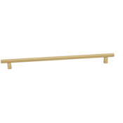 Alno Quadrato 18" Center to Center Modern Grooved Square Cabinet Bar Handle / Drawer Bar Pull - Italy Champagne
