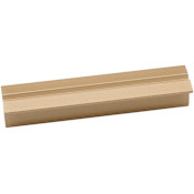 Alno Lux 3" Center to Center Linear Flush Channeled Rectangular Cabinet Handle / Drawer Pull Champagne