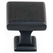 Alno Manhattan 1 Inch Smooth Square Solid Brass Cabinet Knob / Drawer Knob Bronze