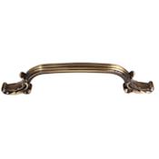Alno Ornate 6" Center to Center Victorian Luxury Solid Brass Arch Bow Cabinet Handle / Drawer Pull Antique English