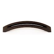 Alno Modern Slit Top 4" Center to Center Arch Bow Solid Brass Barrette Style Cabinet Handle / Drawer Pull Chocolate Bronze