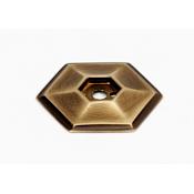 Alno Nicole 1-1/8 " Wide Cabinet Knob Backplate Antique English Matte
