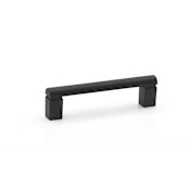 Alno Vogue 3-1/2" Center to Center Designer Solid Brass Cabinet Handle / Drawer Pull Matte Black