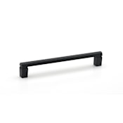 Alno Vogue 6" Center to Center Modern Solid Brass Cabinet Handle / Drawer Pull Matte Black