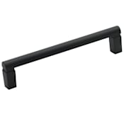 Alno Vogue 8" Center to Center Modern Luxe Solid Brass Cabinet Handle / Drawer Pull Matte Black