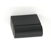 Alno Vogue 1" Modern Rectangular Solid Brass Cabinet Knob / Drawer Knob Matte Black