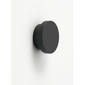 Alno Redondo 1-1/2" Round Flat Dish Modern Mushroom Solid Brass Cabinet Knob / Drawer Knob Matte Black