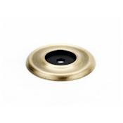 Alno Traditional 1-1/4" Round Solid Brass Cabinet Knob Backplate with Beveled Edge Antique English