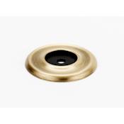 Alno Traditional 1-3/4" Round Solid Brass Cabinet Knob Backplate with Beveled Edge Antique English