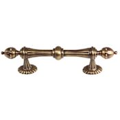 Alno Ornate 4" Center to Center Victorian Luxury Solid Brass Cabinet Bar Handle / Drawer Bar Pull Antique English