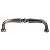 Alno Traditional 4" Center to Center Single Knuckle Solid Brass Cabinet Handle / Drawer Pull Antique English