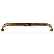 Alno Traditional 6" Center to Center Single Knuckle Solid Brass Cabinet Handle / Drawer Pull Antique English