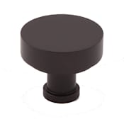 Alno Moderne 1-3/8" Modern Round Disc Mushroom Solid Brass Cabinet Knob / Drawer Knob Bronze