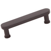 Alno Moderne 4" Modern Flat Bar Solid Brass Cabinet Handle / Drawer Pull Bronze