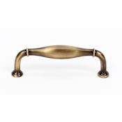 Alno Charlie's 3" Center to Center Traditional Solid Brass Cabinet Handle / Drawer Pull Antique English