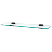 Alno Nicole 24 Inch Wide Glass Shelf with Brass Mounting Brackets Barcelona
