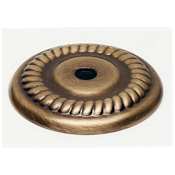 Alno Rope 1 Inch Diameter Cabinet Knob Backplate Antique English