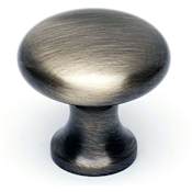 Alno Classic 1" Farmhouse Solid Brass Round Mushroom Cabinet Knob / Drawer Knob Antique English