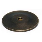 Alno Traditional 1-1/2" Round Solid Brass Cabinet Knob Backplate Antique English